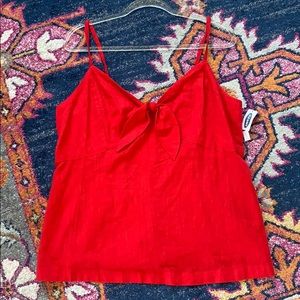 {Old Navy} Red Tie-Front Tank Top